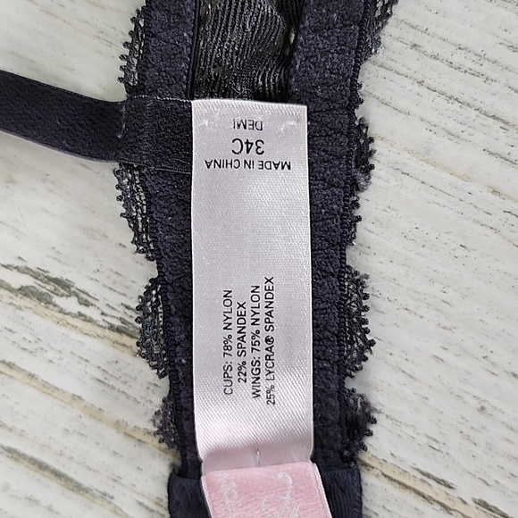 Victoria's Secret Angels IPEX dark gray lightly padded underwire bra Size 34C - Picture 9 of 13